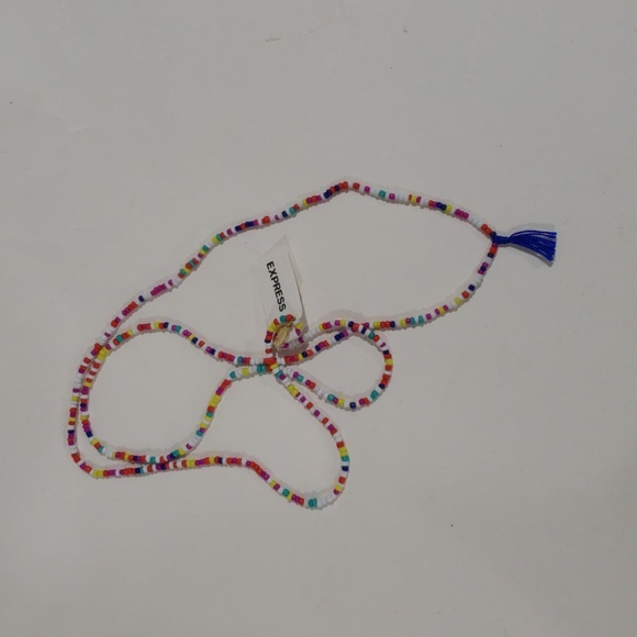 🌈 Express Multicolor Beaded Tassel Necklace - Fun & Playful Women's Accessory ✨ - Picture 4 of 9